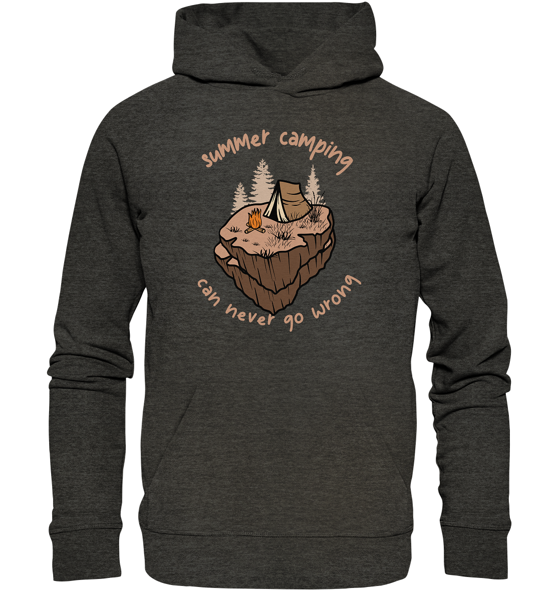 Summer Camping Can Never Go Wrong - Organic Basic Hoodie