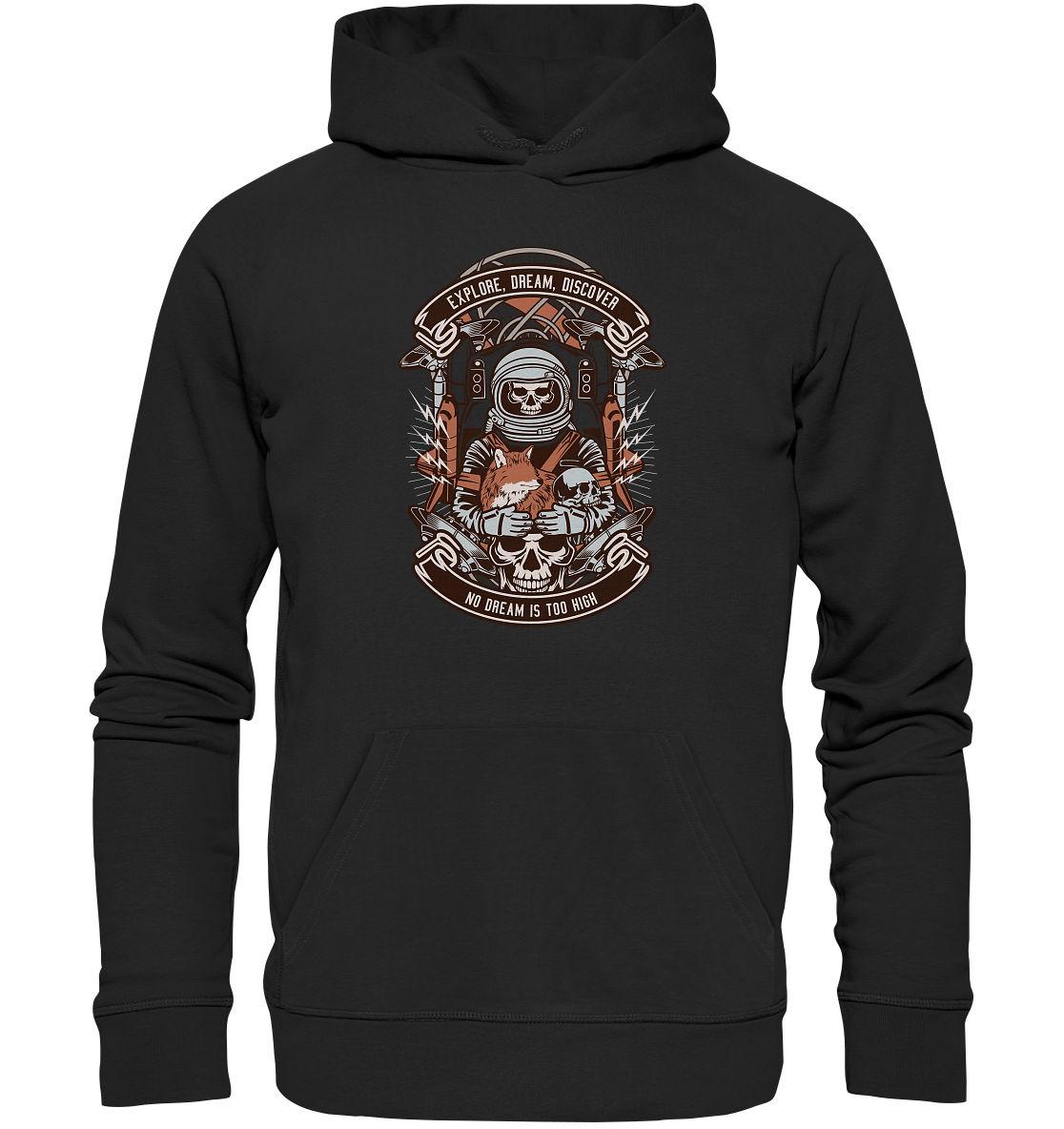 Astronaut Skull - Organic Basic Hoodie