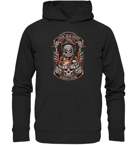 Astronaut Skull - Organic Basic Hoodie