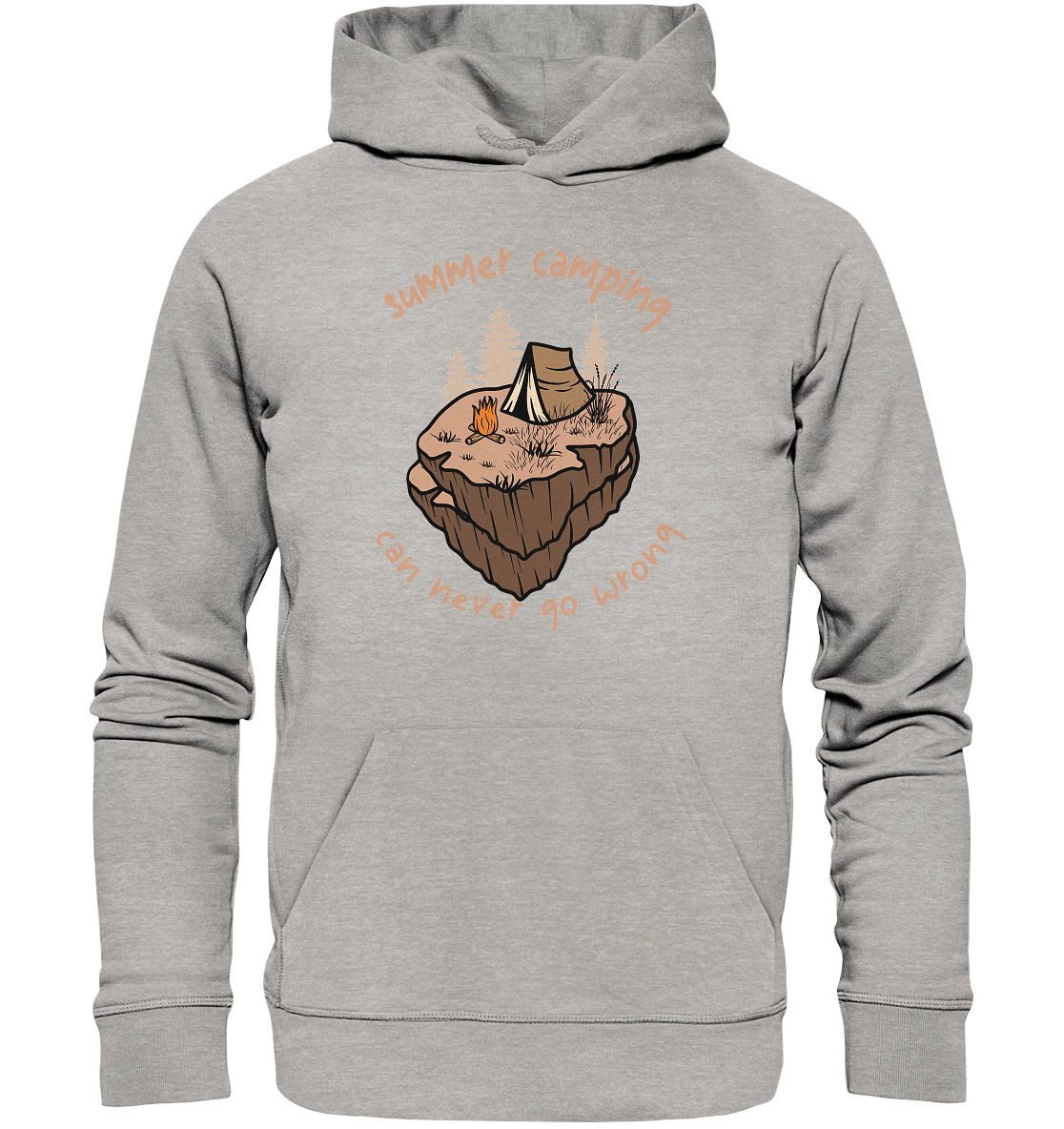 Summer Camping Can Never Go Wrong - Organic Basic Hoodie