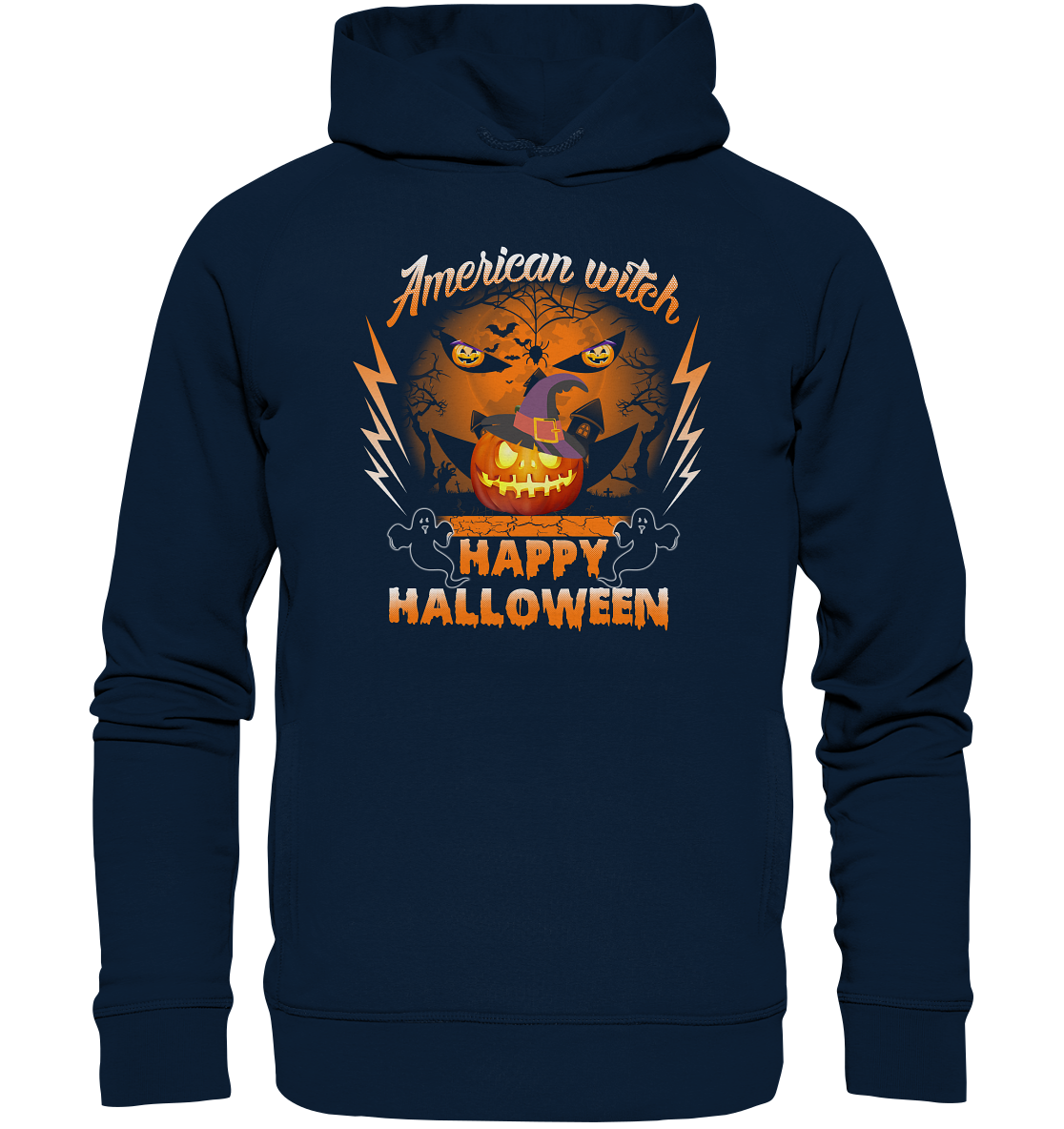 American Witch (Kürbis) - Organic Fashion Hoodie