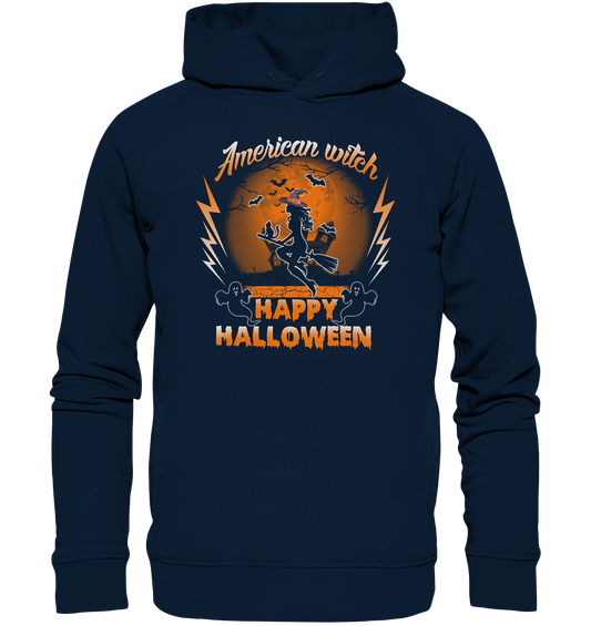 American Witch (Orange) - Organic Fashion Hoodie