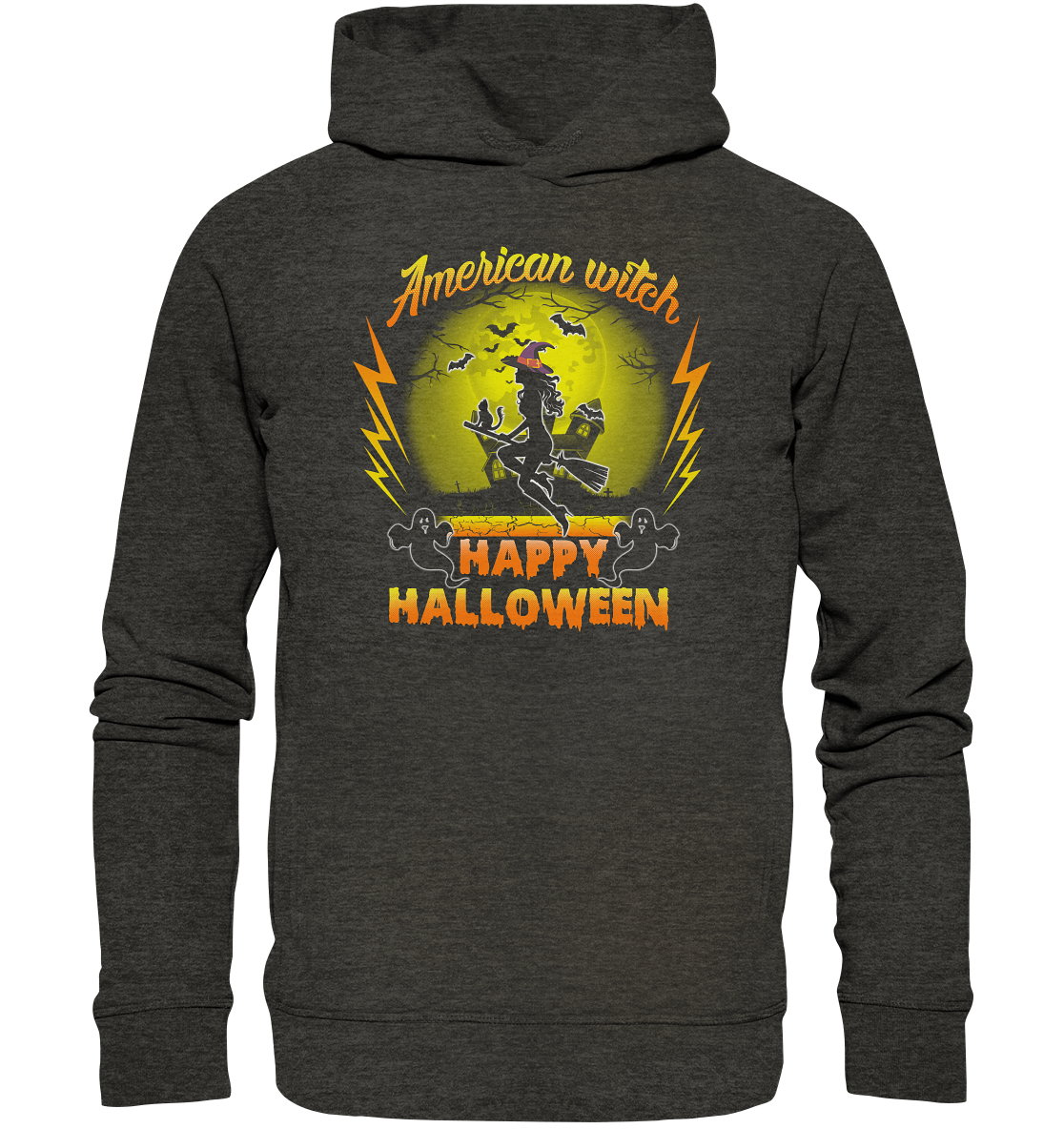 American Witch (Gelb) - Organic Fashion Hoodie