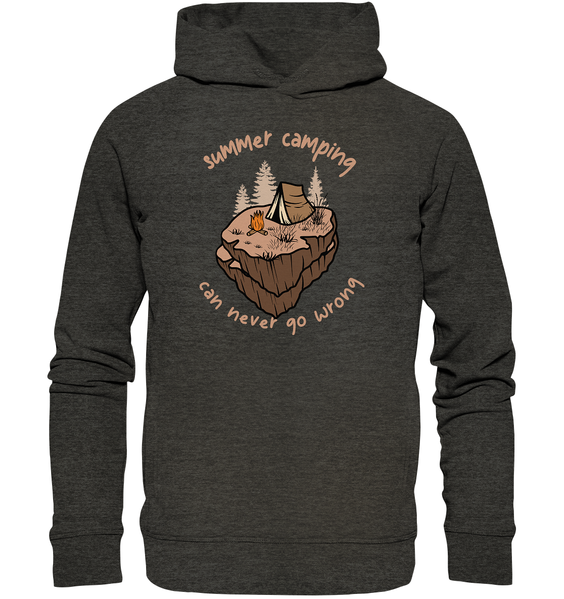 Summer Camping Can Never Go Wrong - Organic Fashion Hoodie