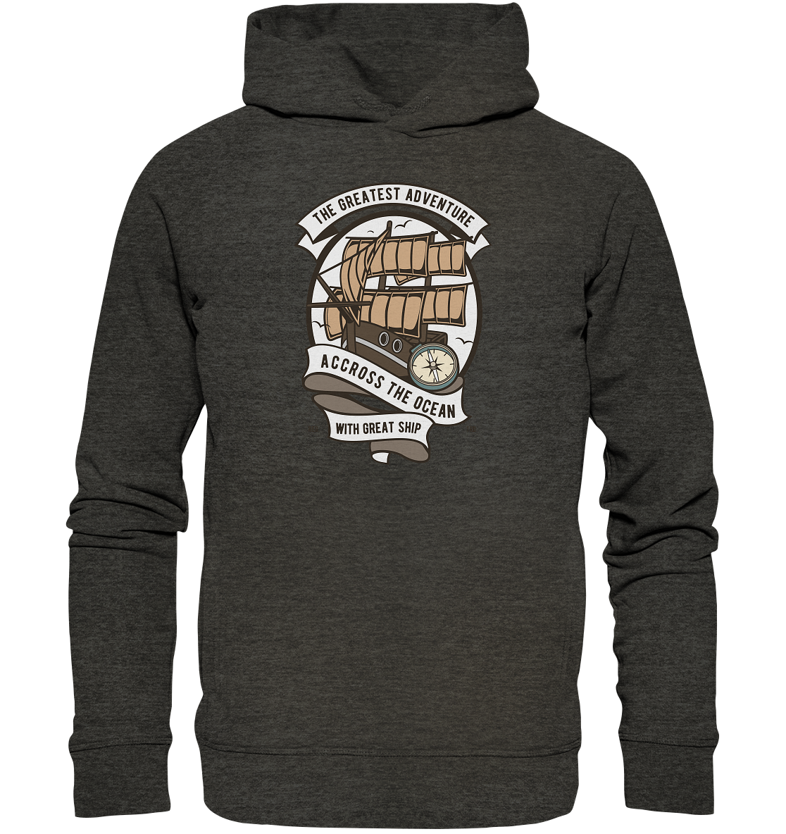 Accross The Ocean - Organic Fashion Hoodie