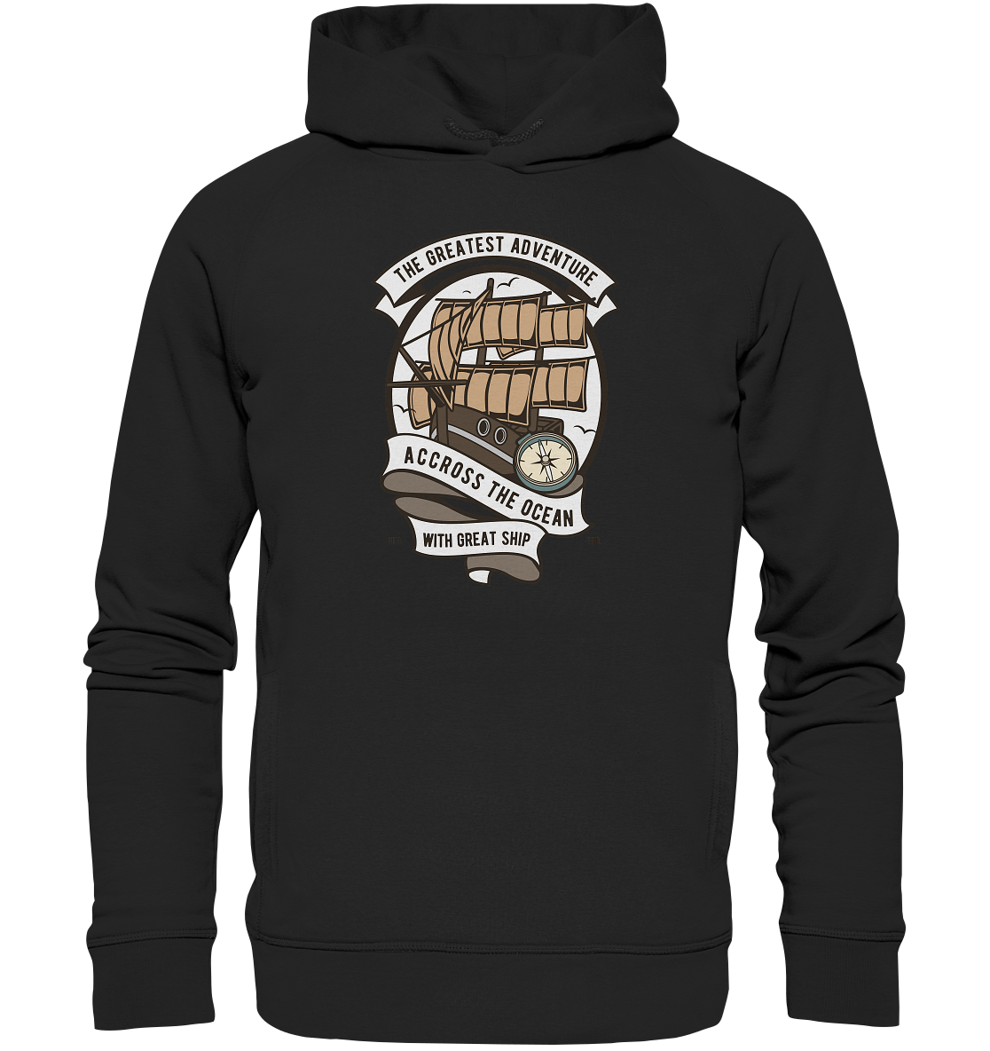 Accross The Ocean - Organic Fashion Hoodie