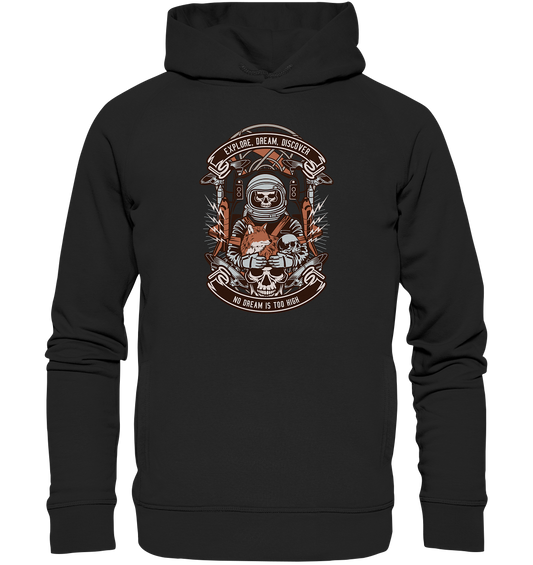 Astronaut Skull - Organic Fashion Hoodie