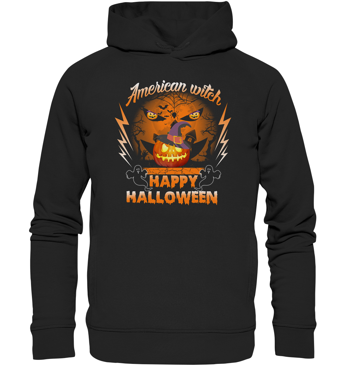 American Witch (Kürbis) - Organic Fashion Hoodie