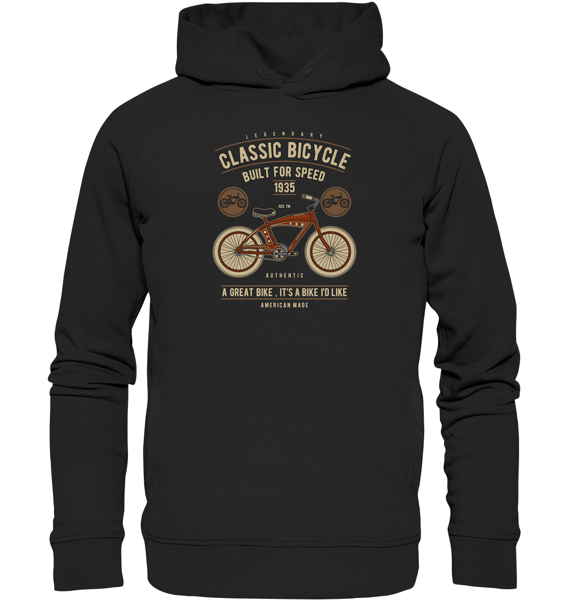 Classic Bicycle - Organic Fashion Hoodie