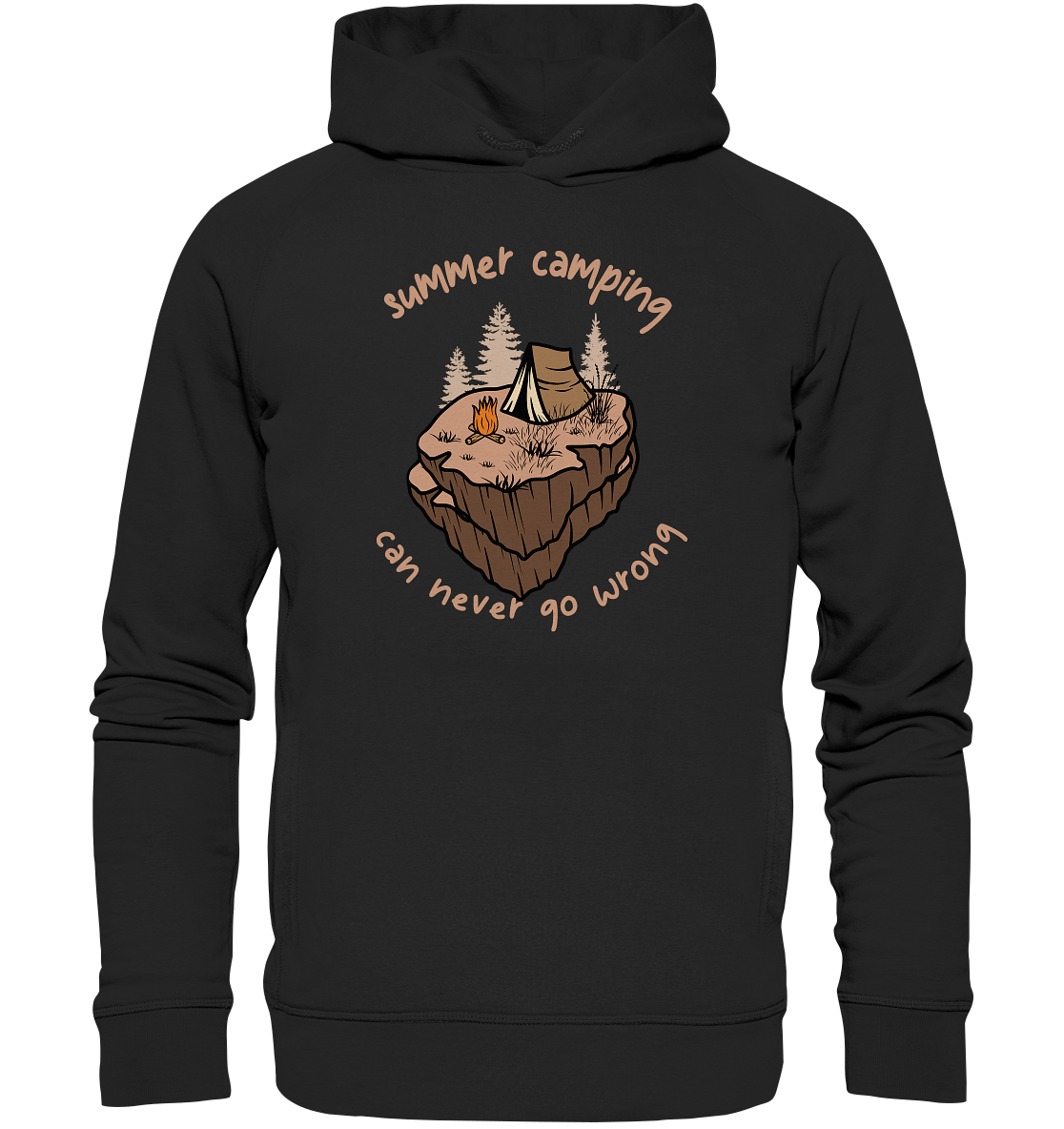 Summer Camping Can Never Go Wrong - Organic Fashion Hoodie