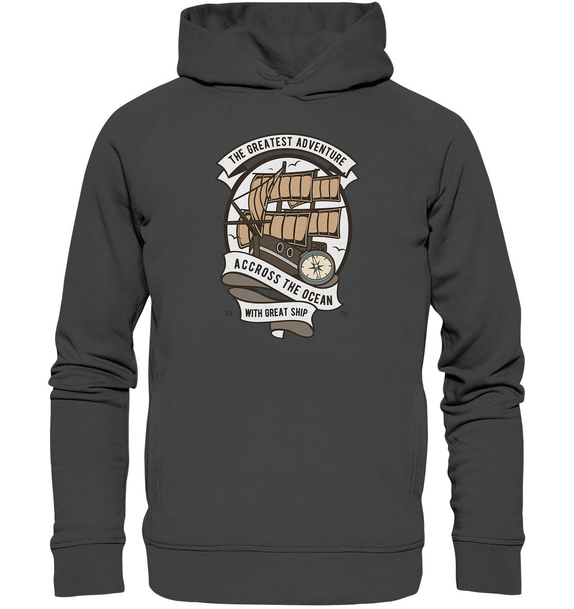 Accross The Ocean - Organic Fashion Hoodie