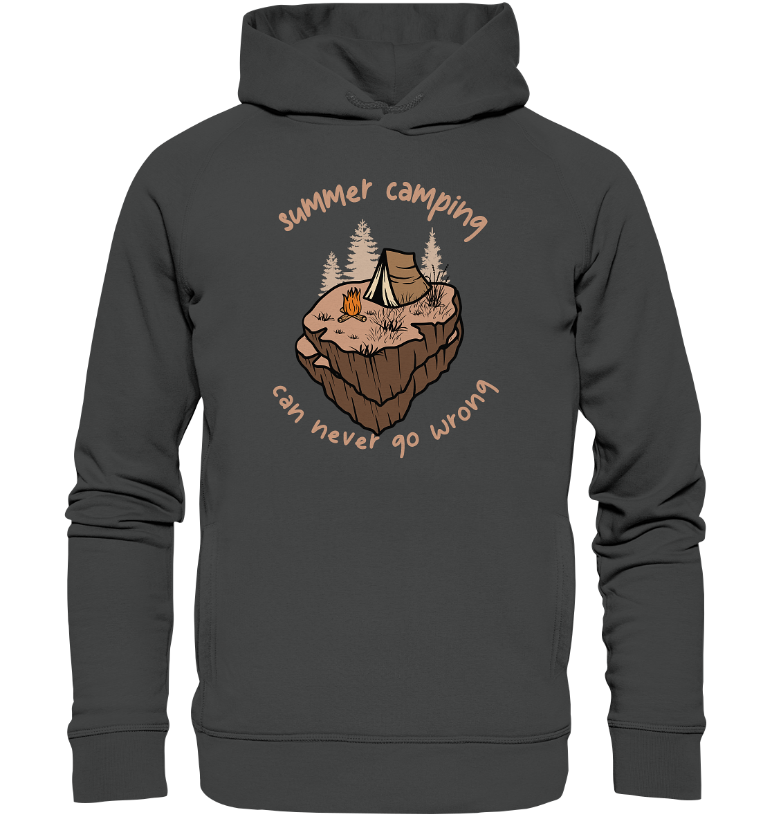 Summer Camping Can Never Go Wrong - Organic Fashion Hoodie