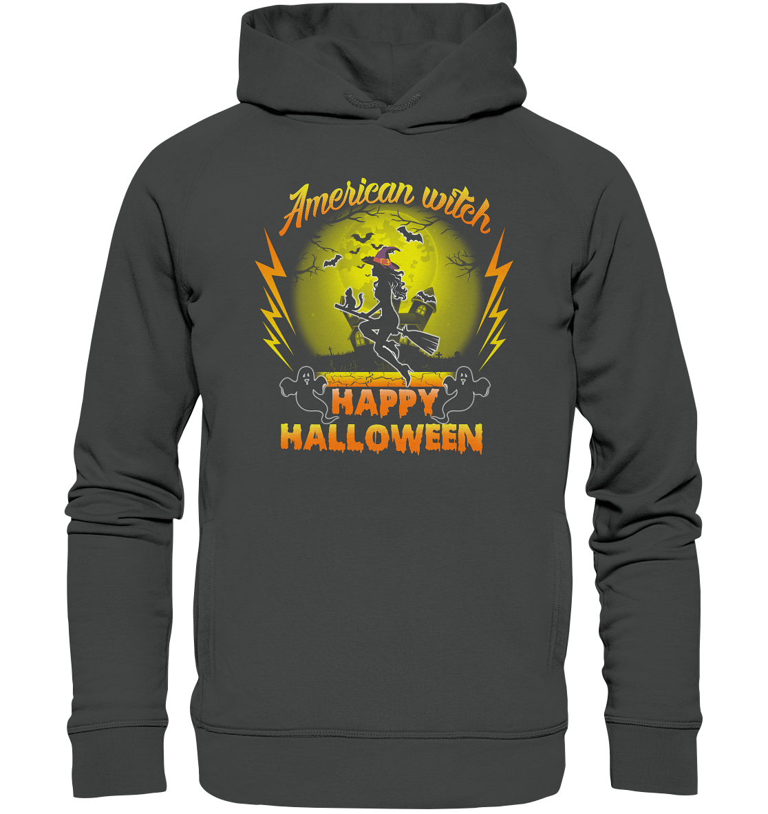 American Witch (Gelb) - Organic Fashion Hoodie