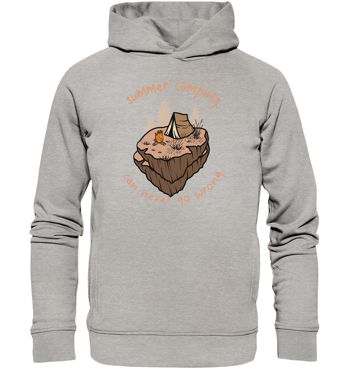 Summer Camping Can Never Go Wrong - Organic Fashion Hoodie