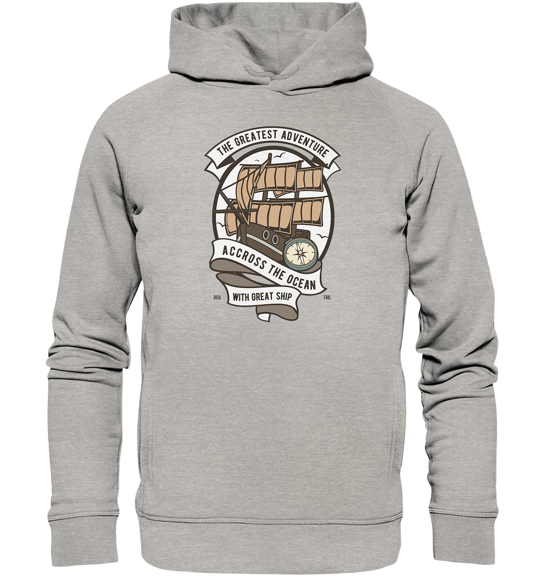 Accross The Ocean - Organic Fashion Hoodie