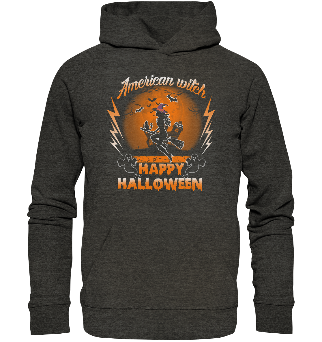 American Witch (Orange) - Organic Hoodie