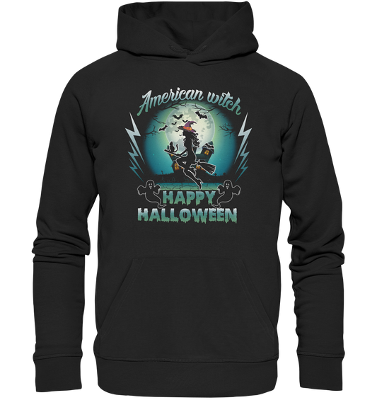 American Witch (Blau) - Organic Hoodie