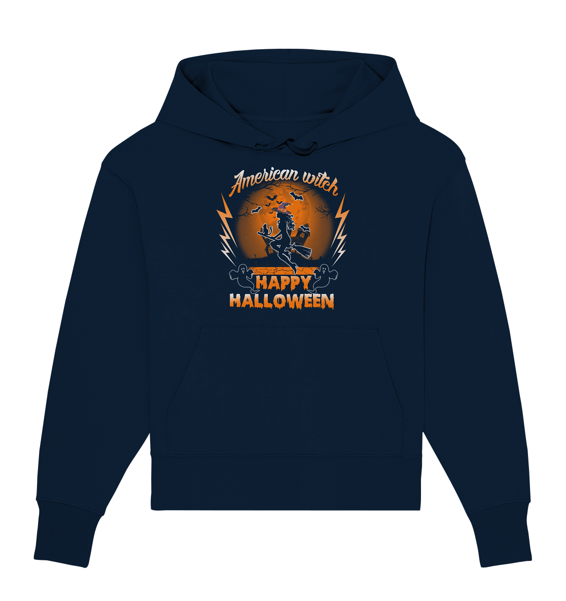 American Witch (Orange) - Organic Oversize Hoodie