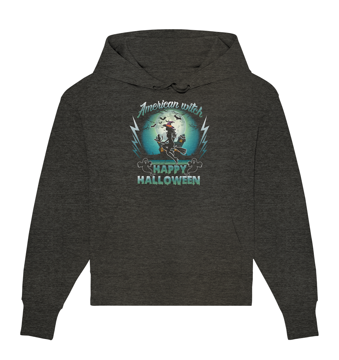 American Witch (Blau) - Organic Oversize Hoodie