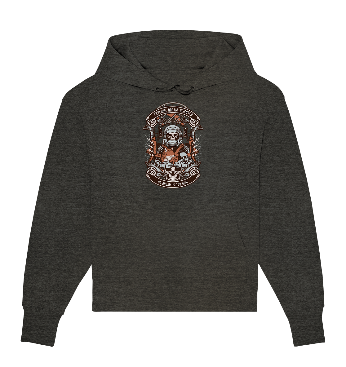 Astronaut Skull - Organic Oversize Hoodie