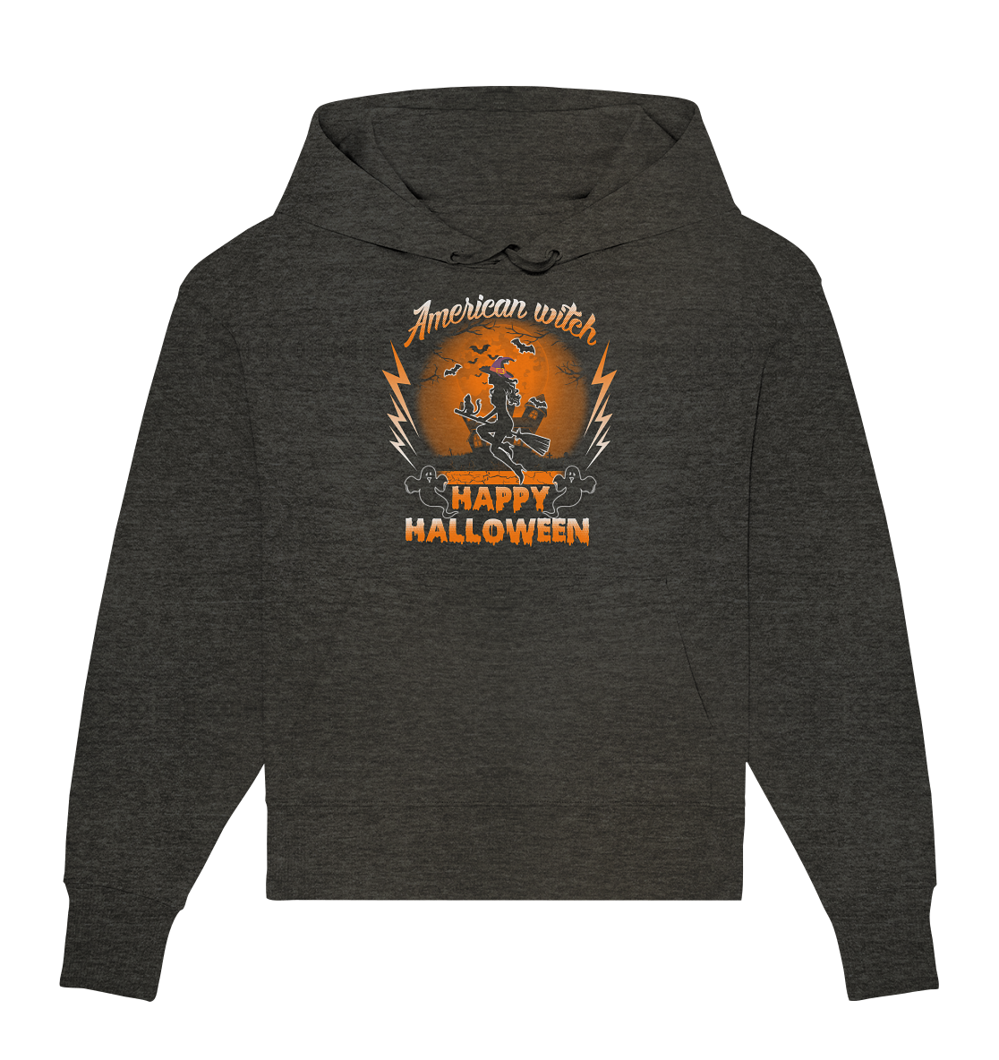 American Witch (Orange) - Organic Oversize Hoodie
