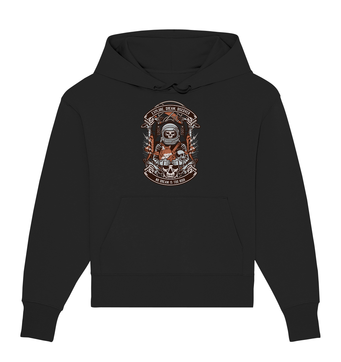 Astronaut Skull - Organic Oversize Hoodie