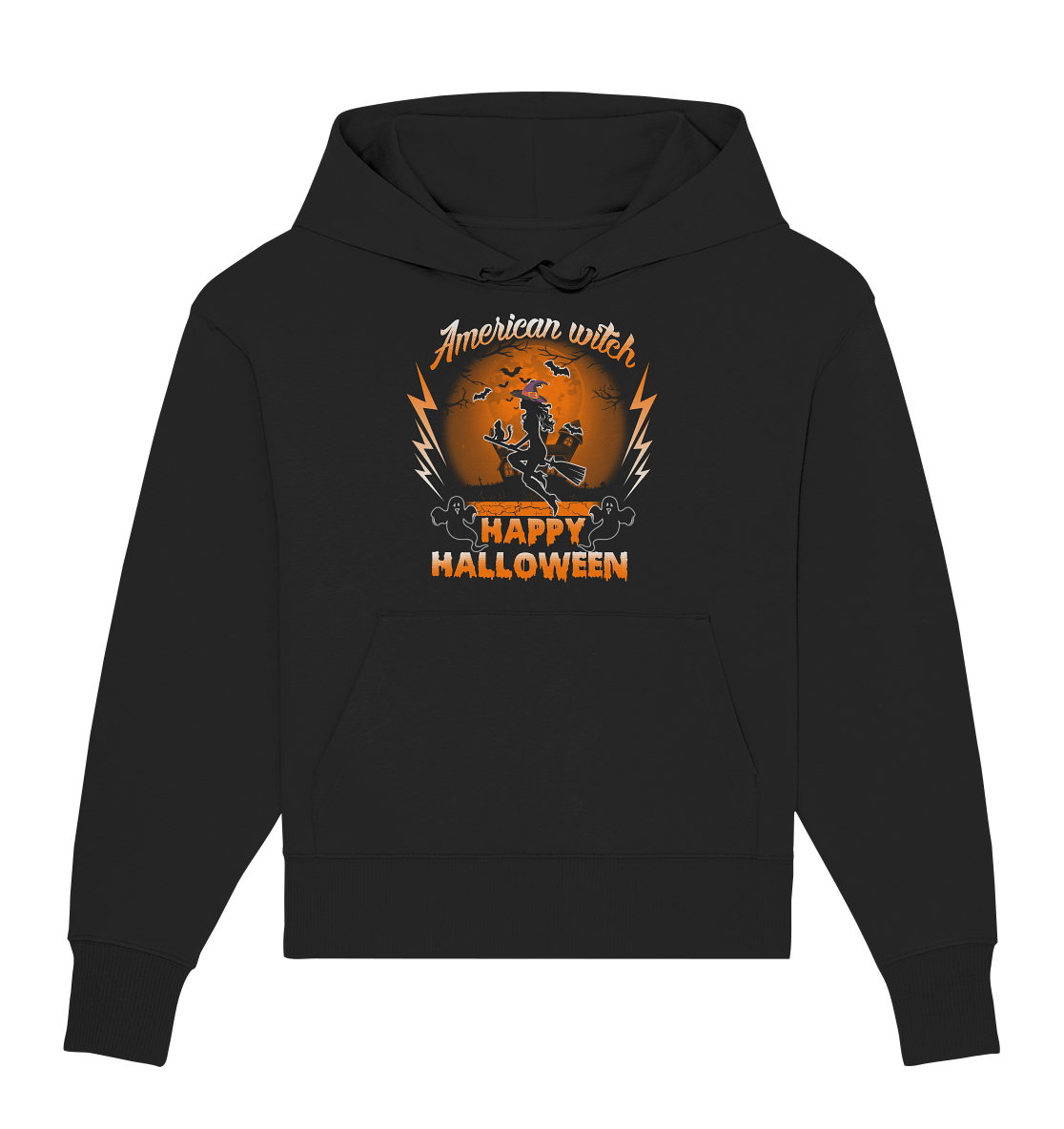American Witch (Orange) - Organic Oversize Hoodie