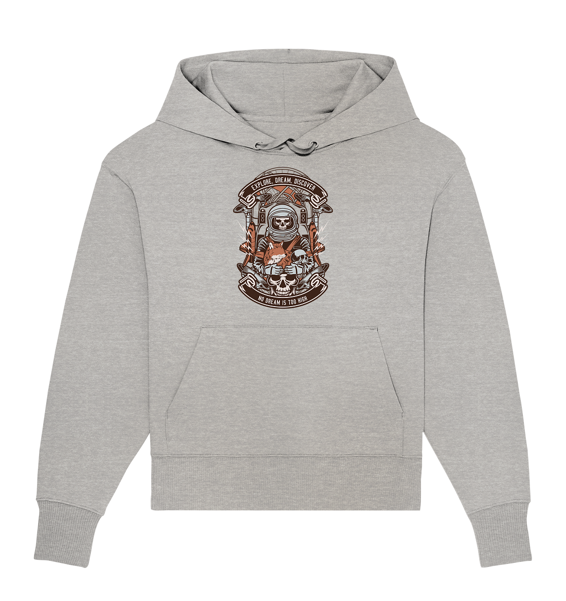 Astronaut Skull - Organic Oversize Hoodie