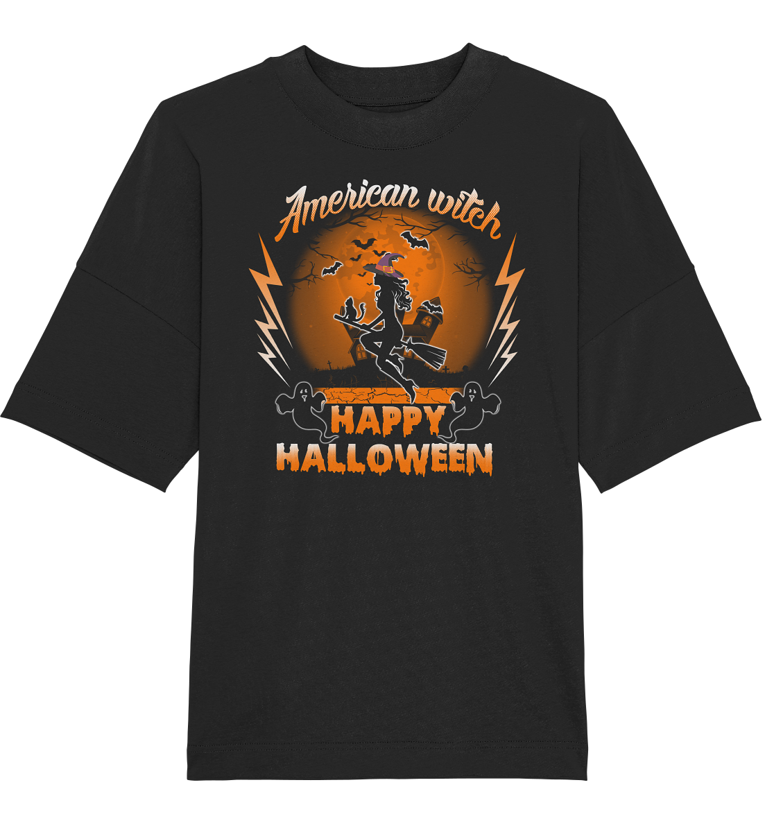 American Witch (Orange) - Organic Oversize Shirt