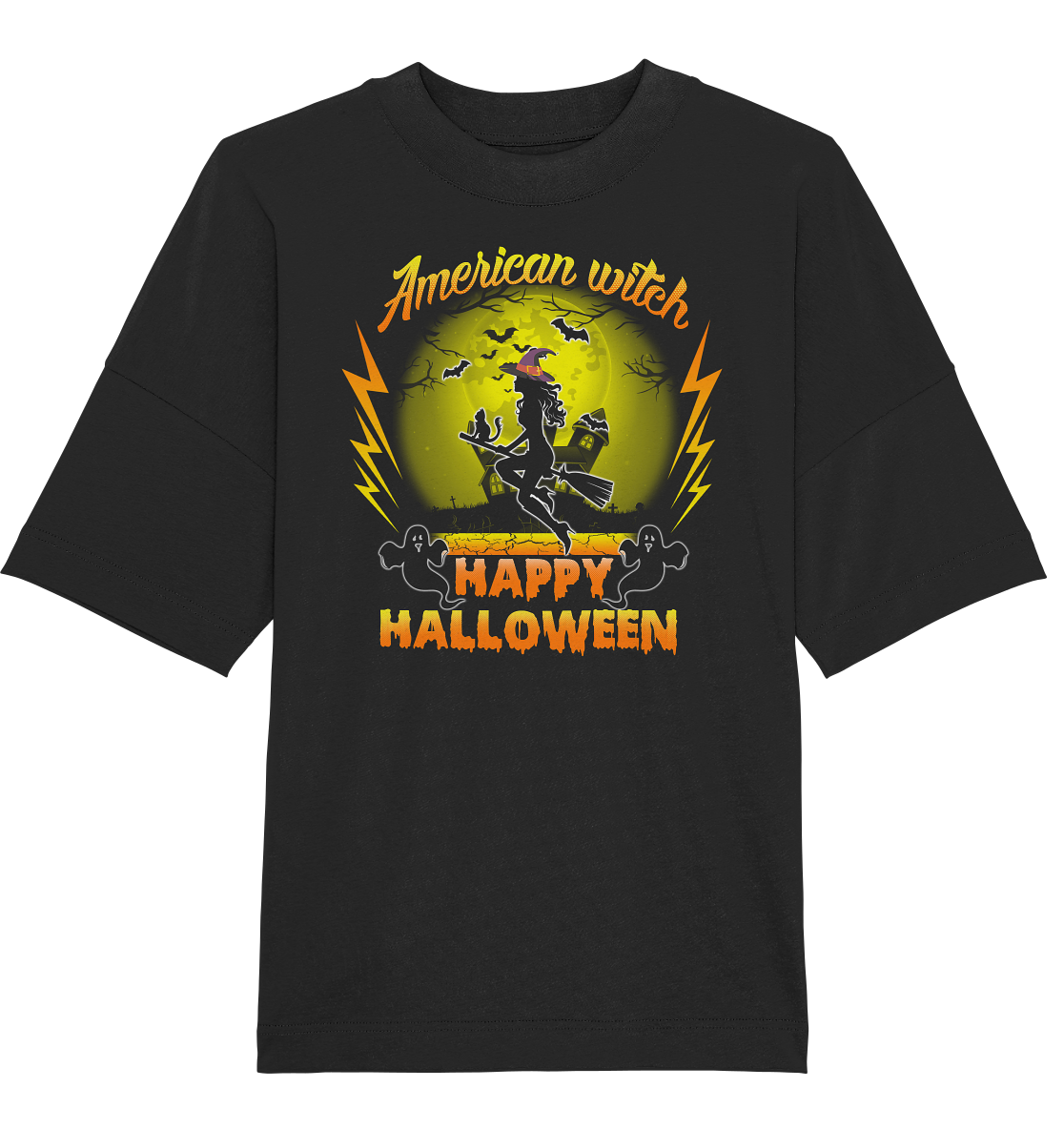 American Witch (Gelb) - Organic Oversize Shirt
