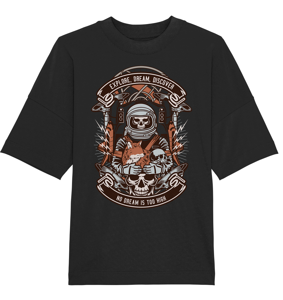 Astronaut Skull - Organic Oversize Shirt