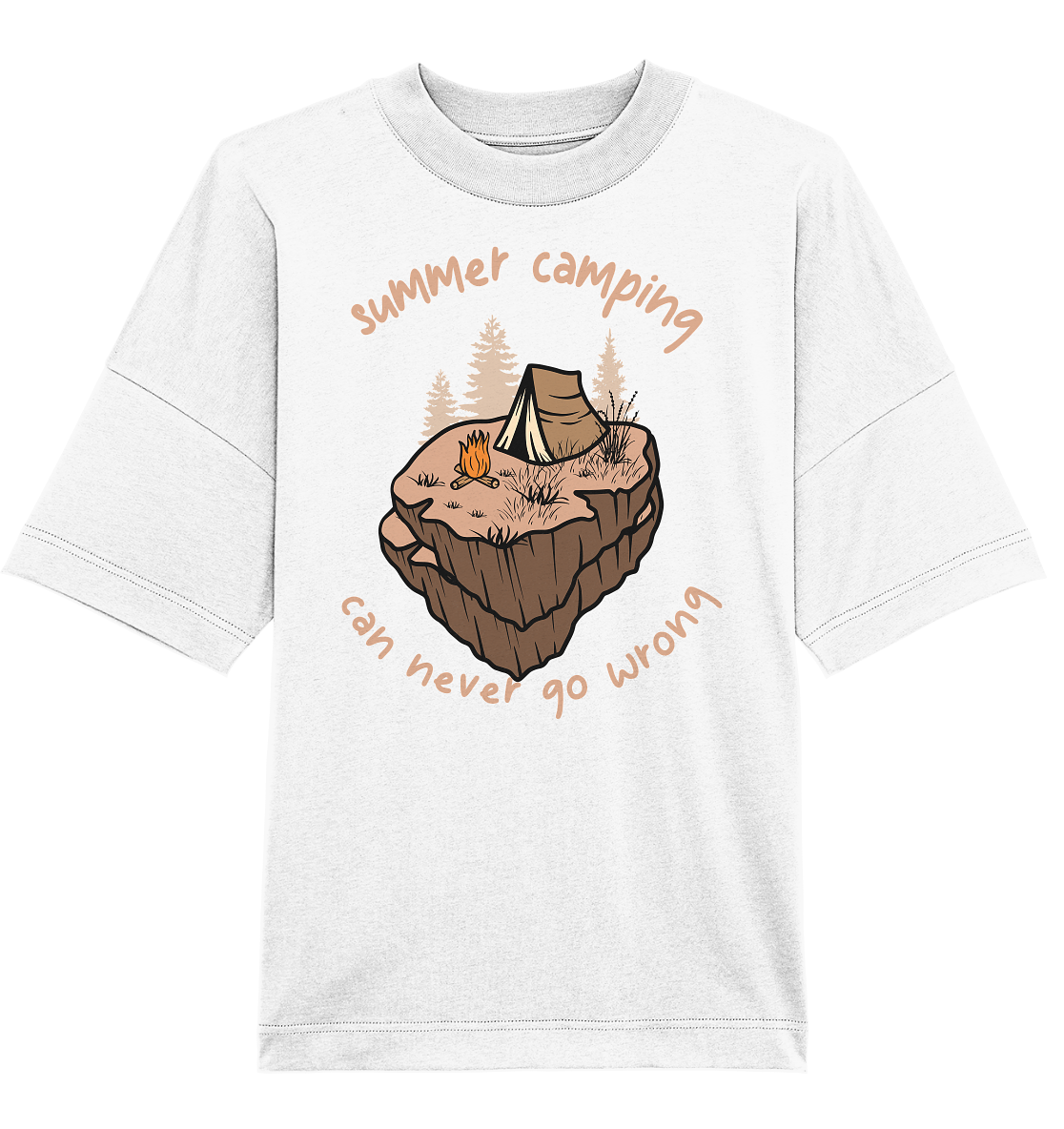 Summer Camping Can Never Go Wrong - Organic Oversize Shirt