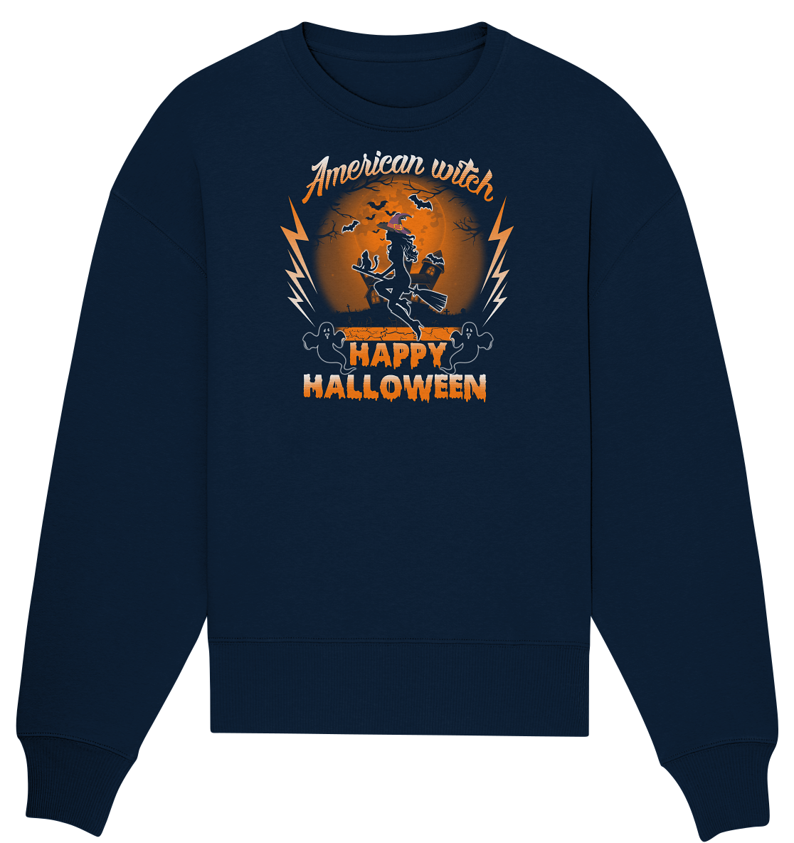 American Witch (Orange) - Organic Oversize Sweatshirt