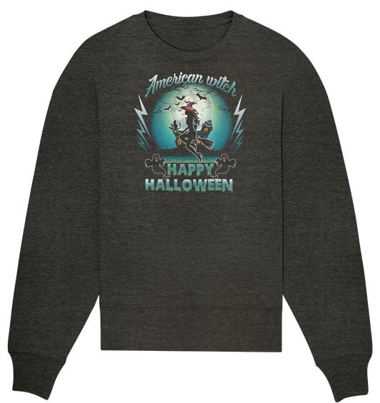 American Witch (Blau) - Organic Oversize Sweatshirt