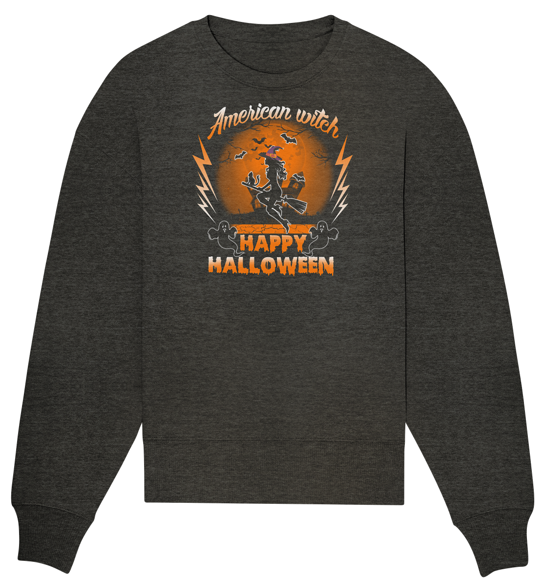 American Witch (Orange) - Organic Oversize Sweatshirt