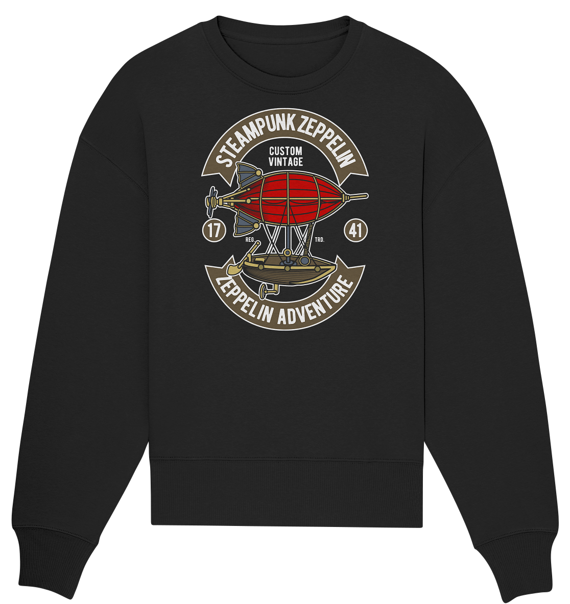 Steampunk Zeppelin - Organic Oversize Sweatshirt