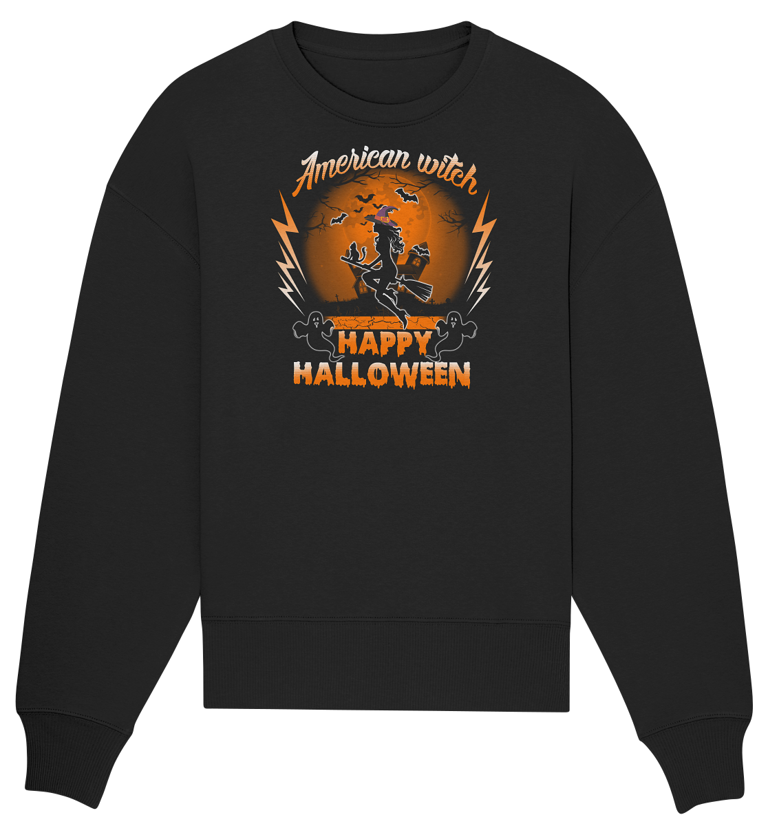 American Witch (Orange) - Organic Oversize Sweatshirt