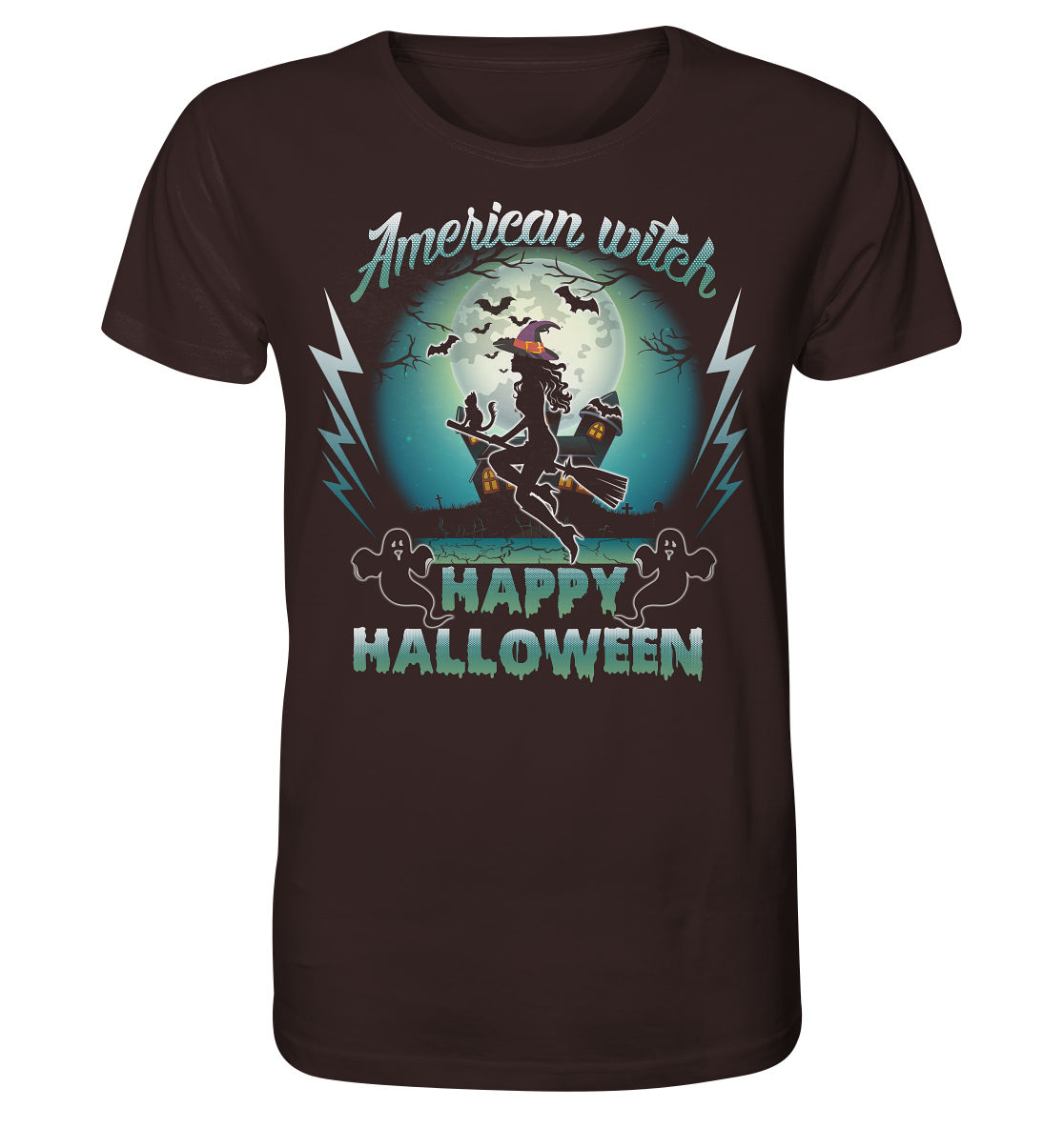 American Witch (Blau) - Organic Shirt