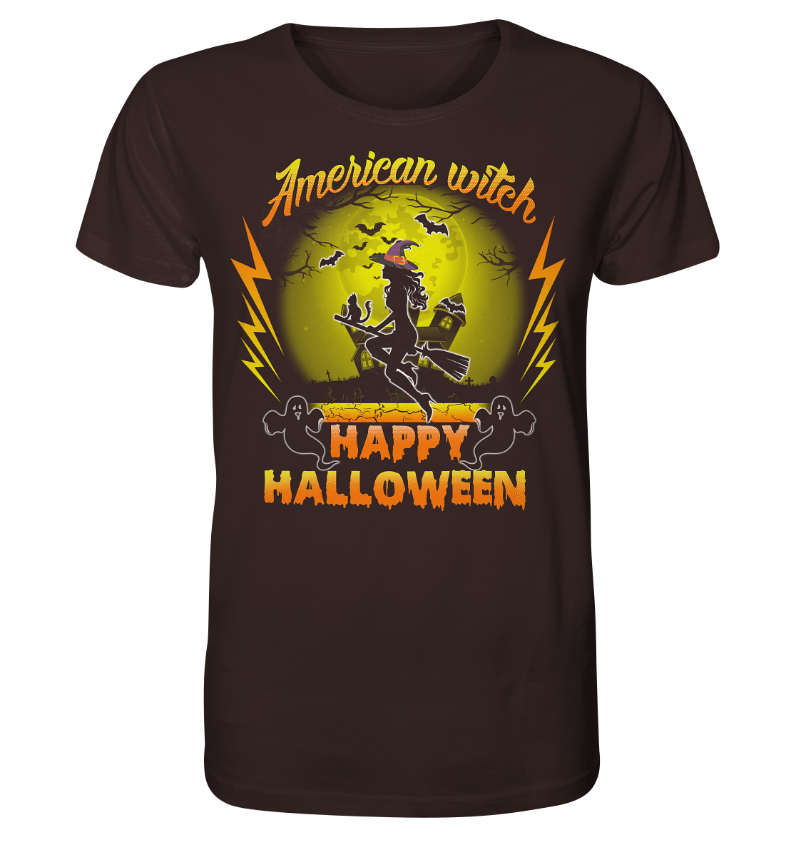 American Witch (Gelb) - Organic Shirt