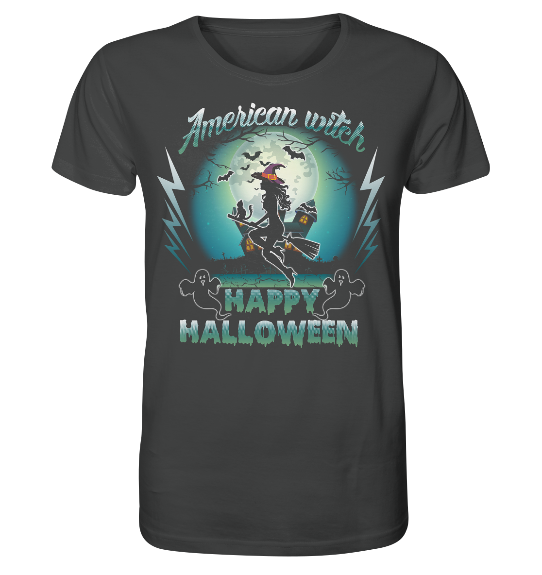 American Witch (Blau) - Organic Shirt