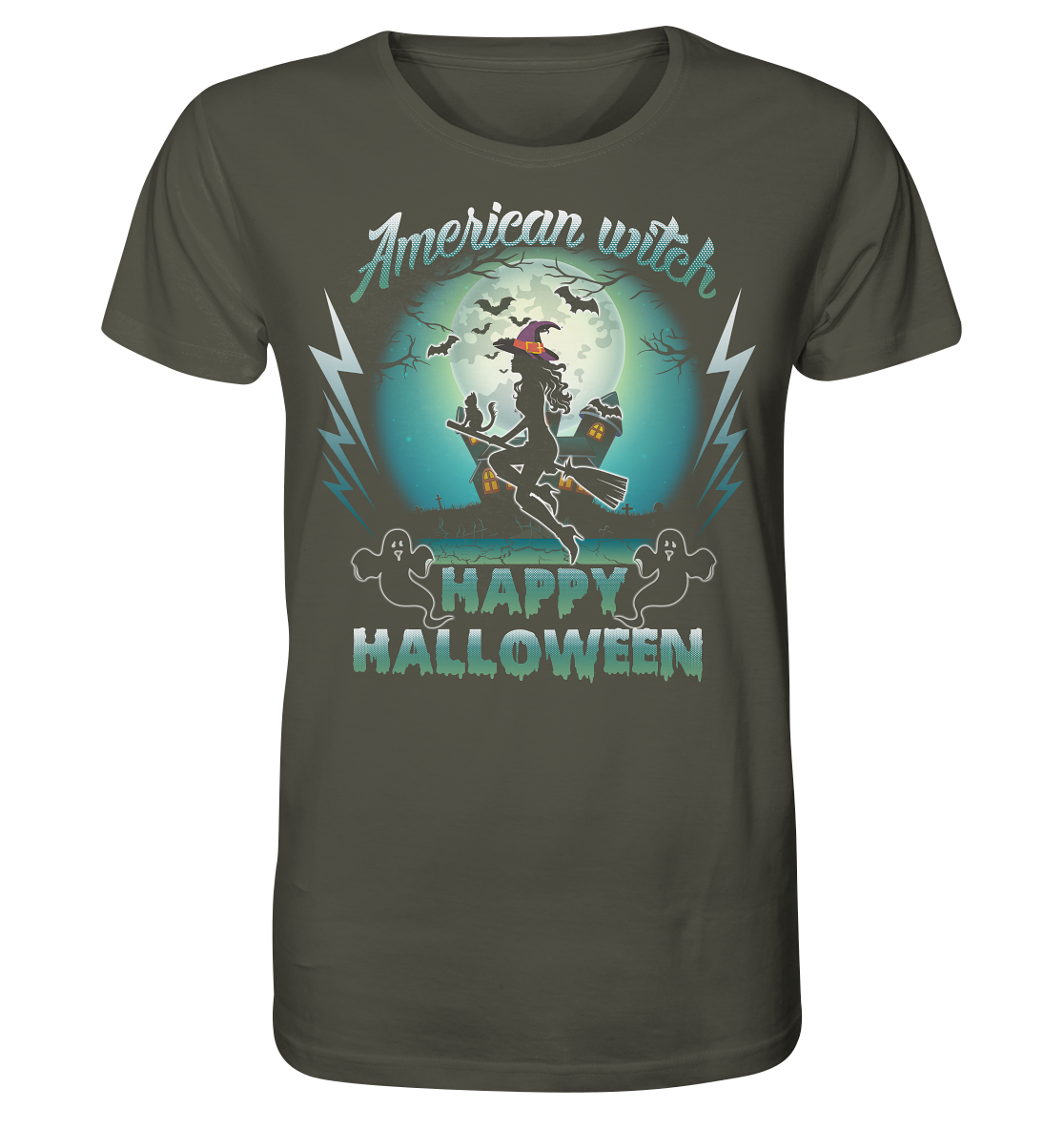 American Witch (Blau) - Organic Shirt