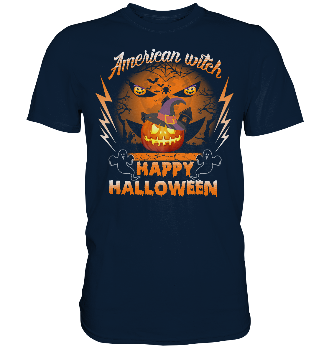 American Witch (Kürbis) - Premium Shirt
