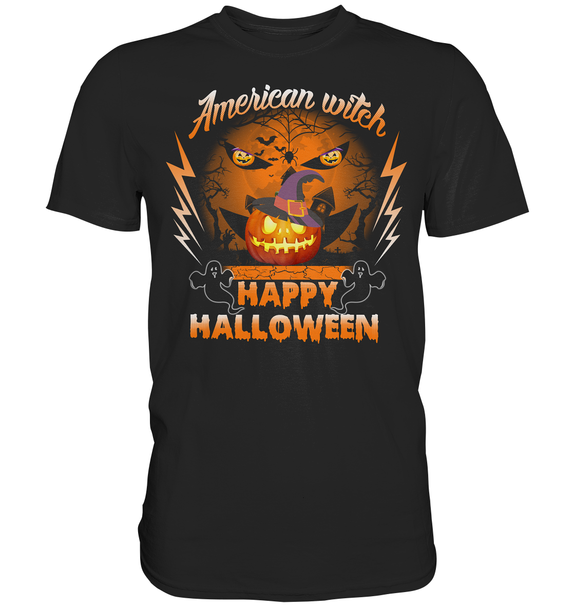 American Witch (Kürbis) - Premium Shirt