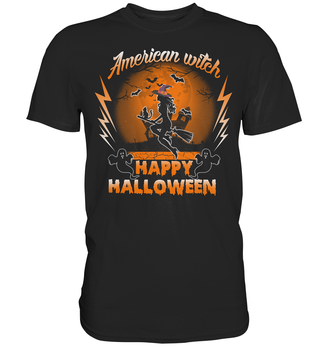 American Witch (Orange) - Premium Shirt