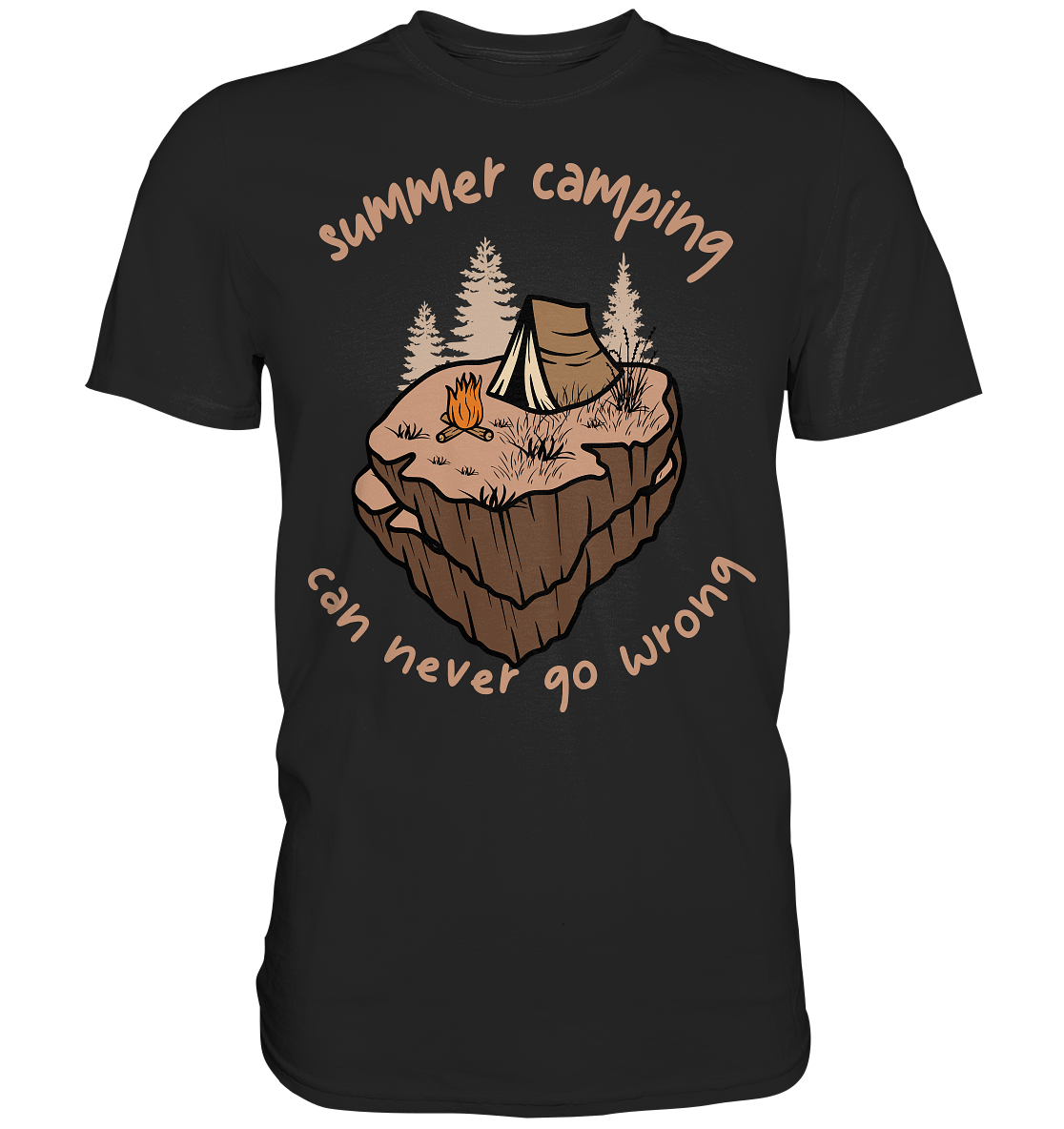 Summer Camping Can Never Go Wrong - Premium Shirt