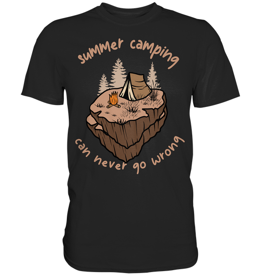 Summer Camping Can Never Go Wrong - Premium Shirt