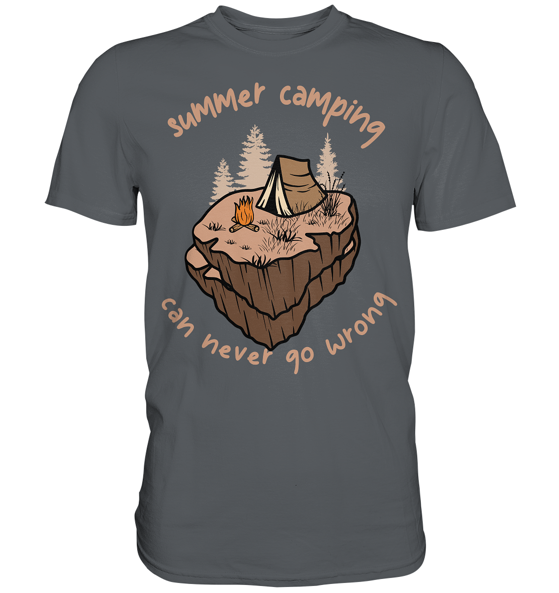 Summer Camping Can Never Go Wrong - Premium Shirt