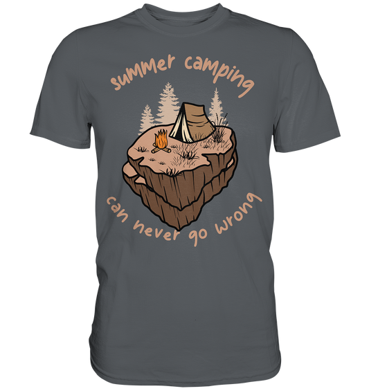 Summer Camping Can Never Go Wrong - Premium Shirt