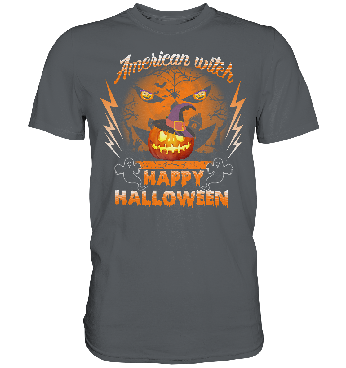American Witch (Kürbis) - Premium Shirt