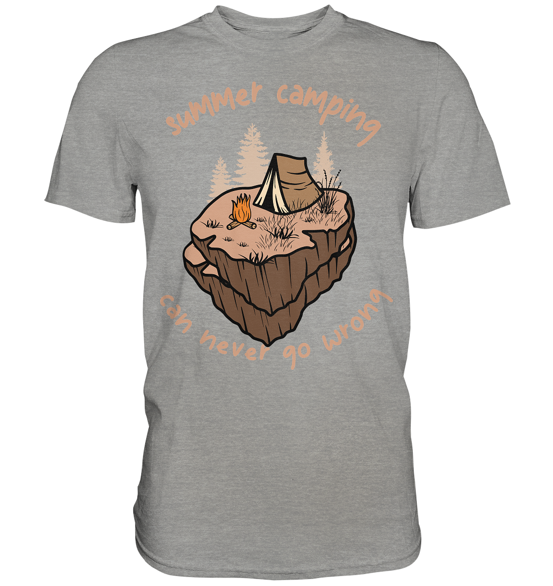 Summer Camping Can Never Go Wrong - Premium Shirt